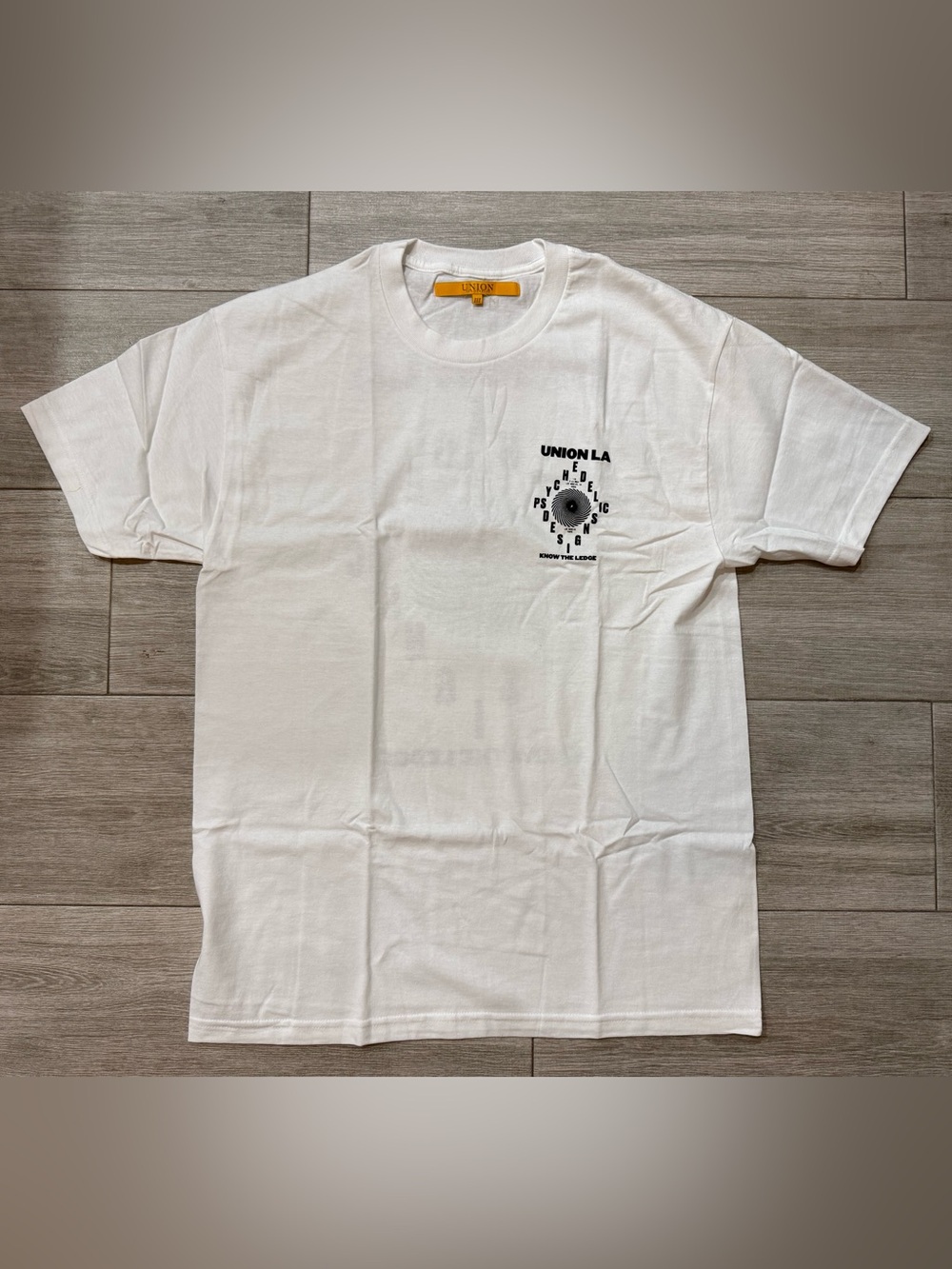 Men's Union Los Angeles LA Psych Tee Optic White T-Shirt Size L Large New